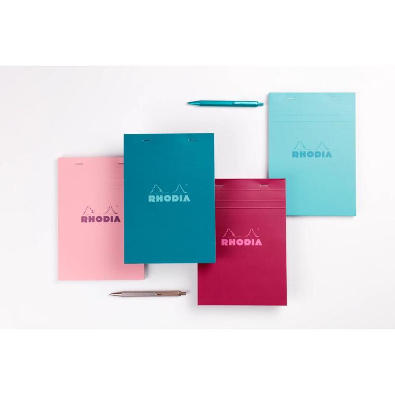 Rhodia bloc agrafé COULEURS N°13 5/5 80 feuillets microperforés, couvertures assorties - Assortis
