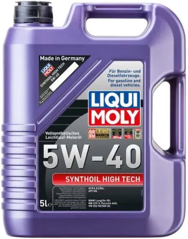Liqui Moly - Synthoil High Tech 5W40 A3 - Motorolie - 5L - Volsynthetisch