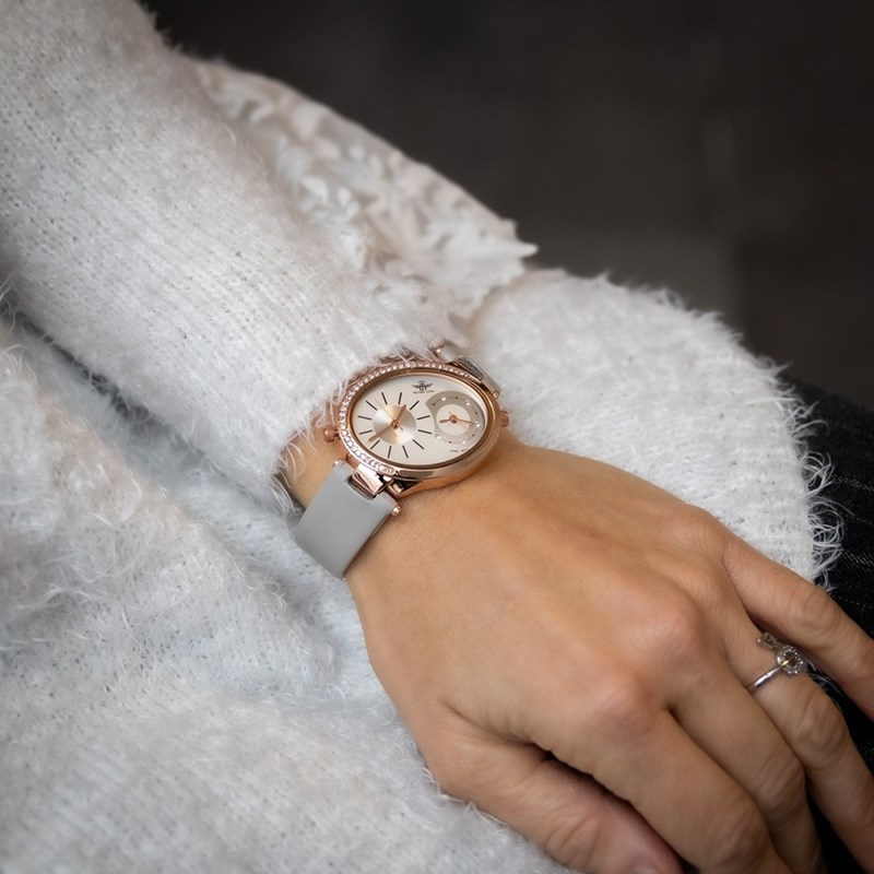 Montre Femme M. JOHN bracelet Cuir Gris