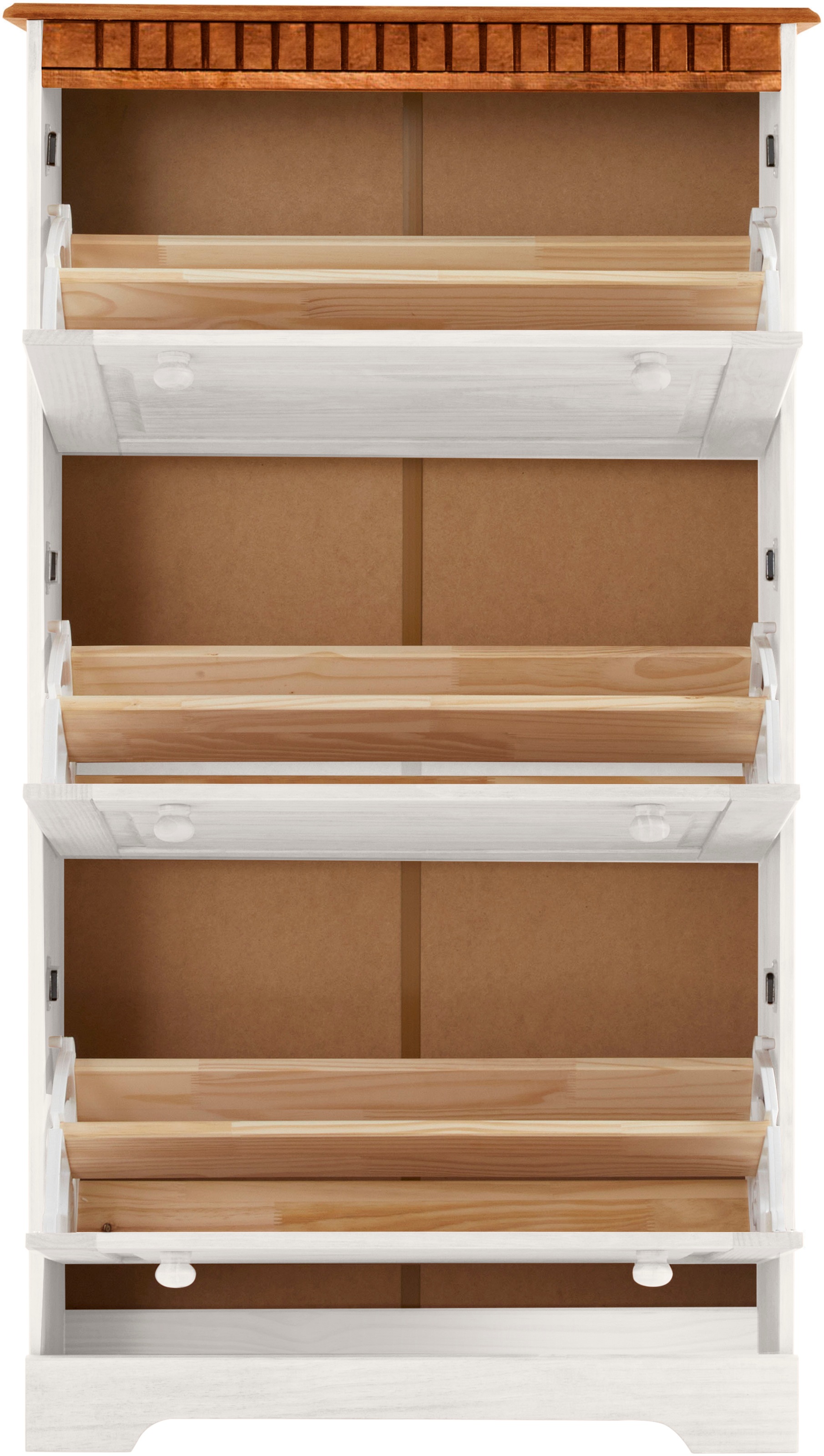 Home affaire Schuhschrank »Lisa« mit 3 Klappen, Höhe 134 cm, Breite 75 cm
