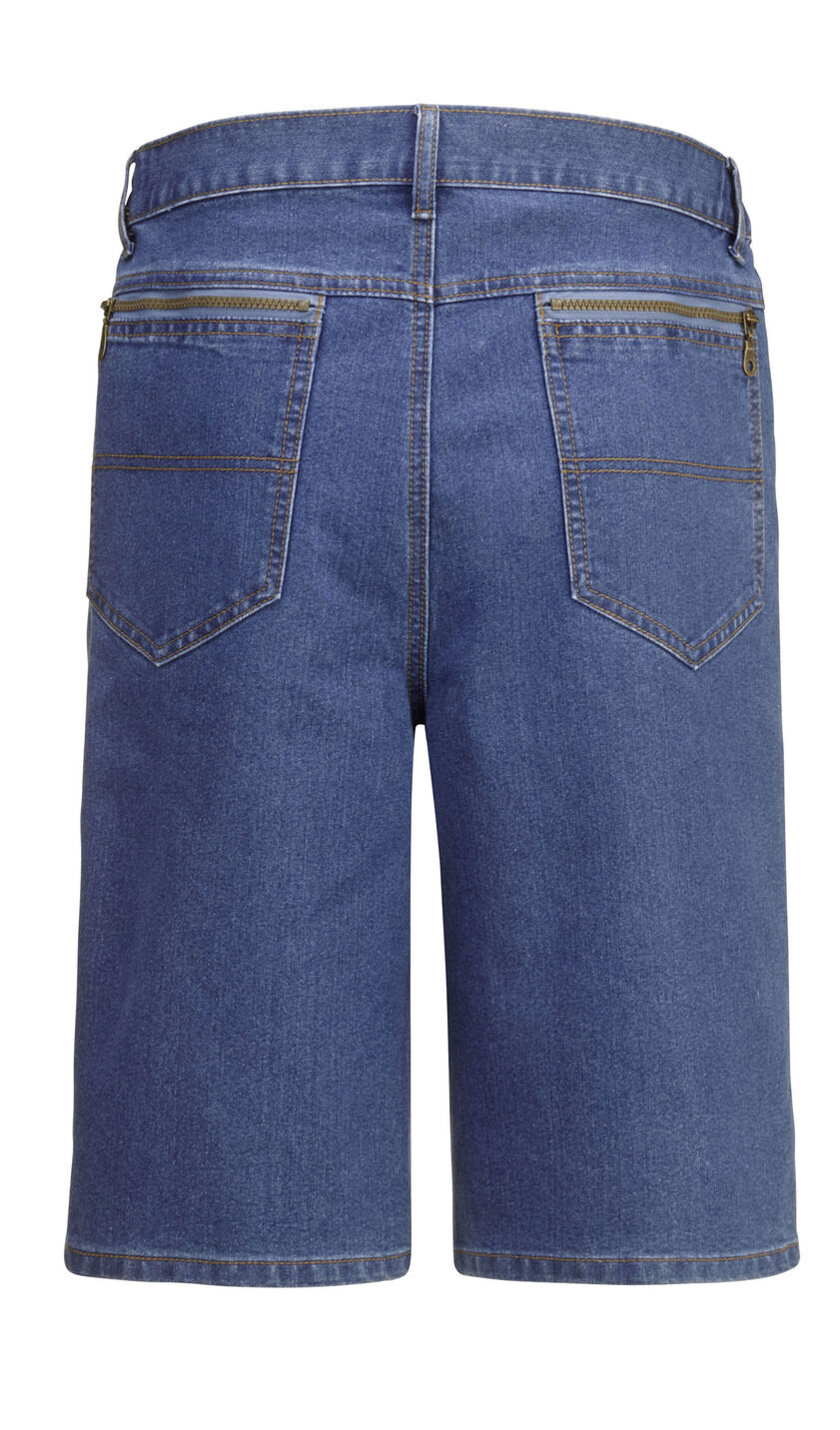 Jeans-Bermudas mit Dehnbundeinsätzen in 3 Farben