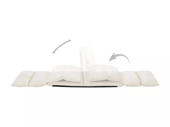 Prolenta Premium - Chaise pliable de sol Crème Microfibre