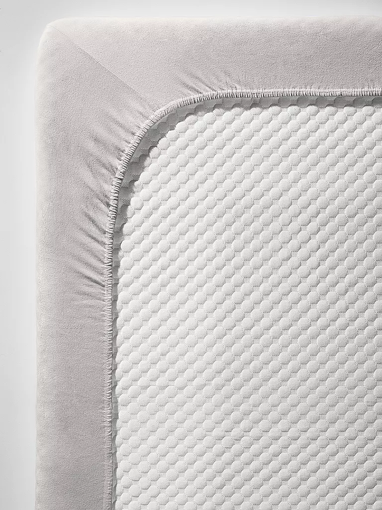 FLEURESSE Jersey-Spannleintuch 180x200cm LUXURY Porzellan creme