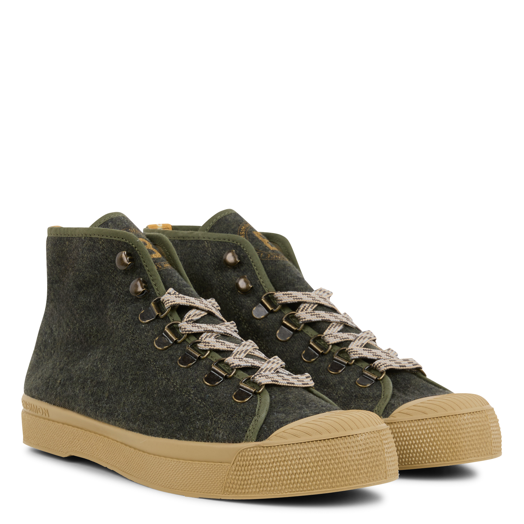 STELLA - Baskets montantes aspect feutré | Vert