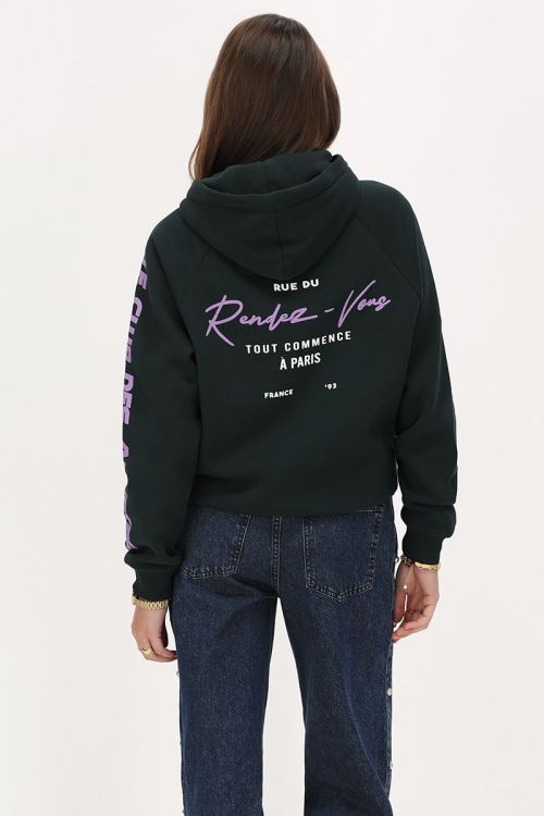 Donkergroene hoodie 
