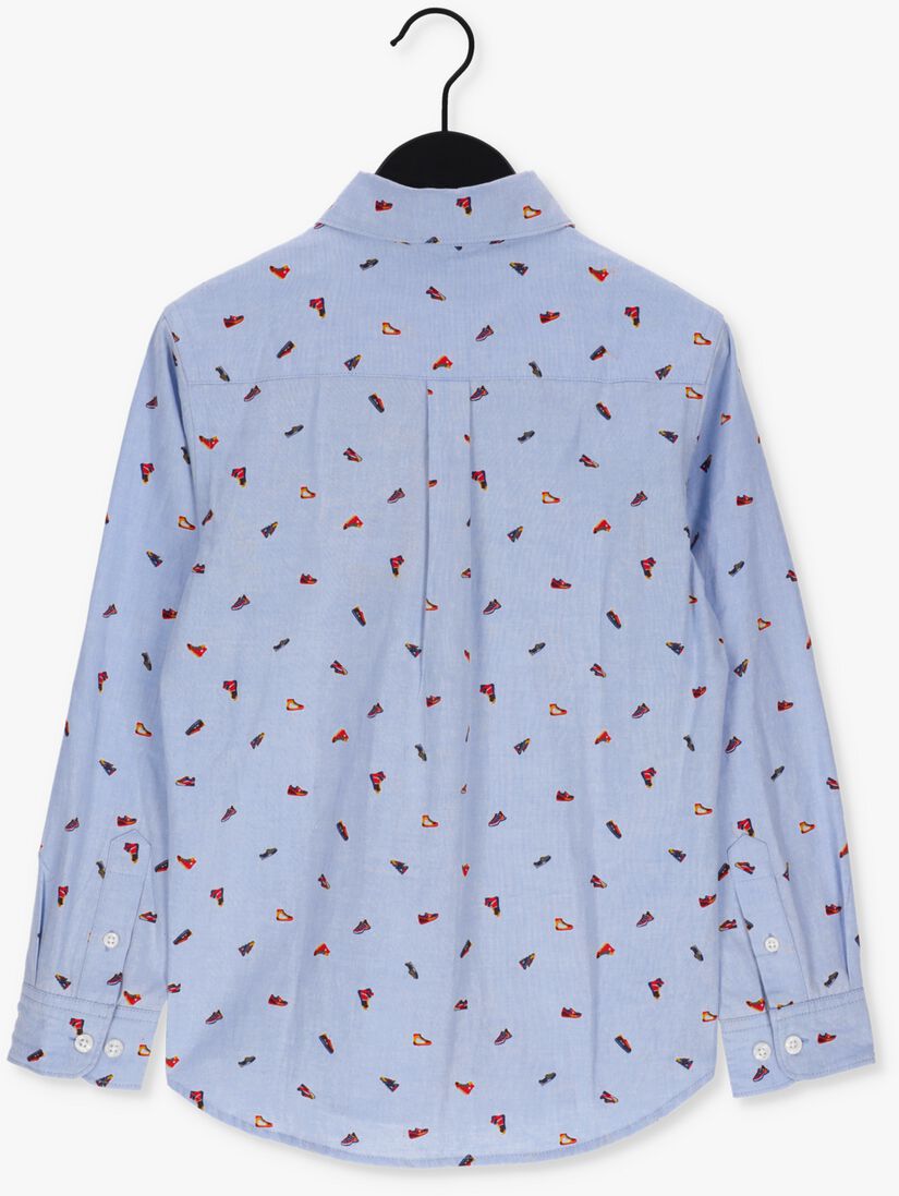 AO76 blauwe ao76 klassiek overhemd axel shirt sneakers