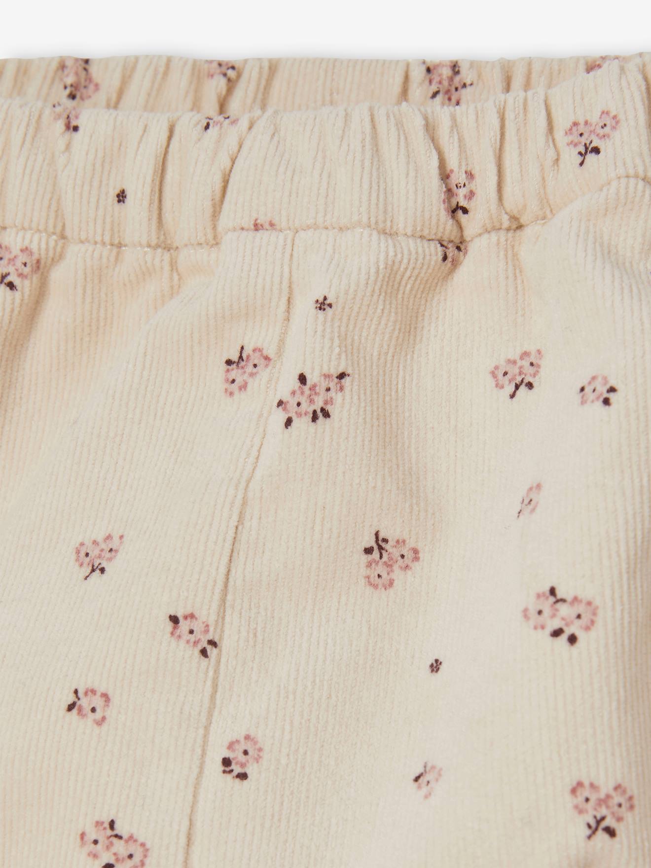 Conjunto de 2 calcinhas de veludo cotelê para bebê menina, vermelho escuro, bicolor/multicoloridas