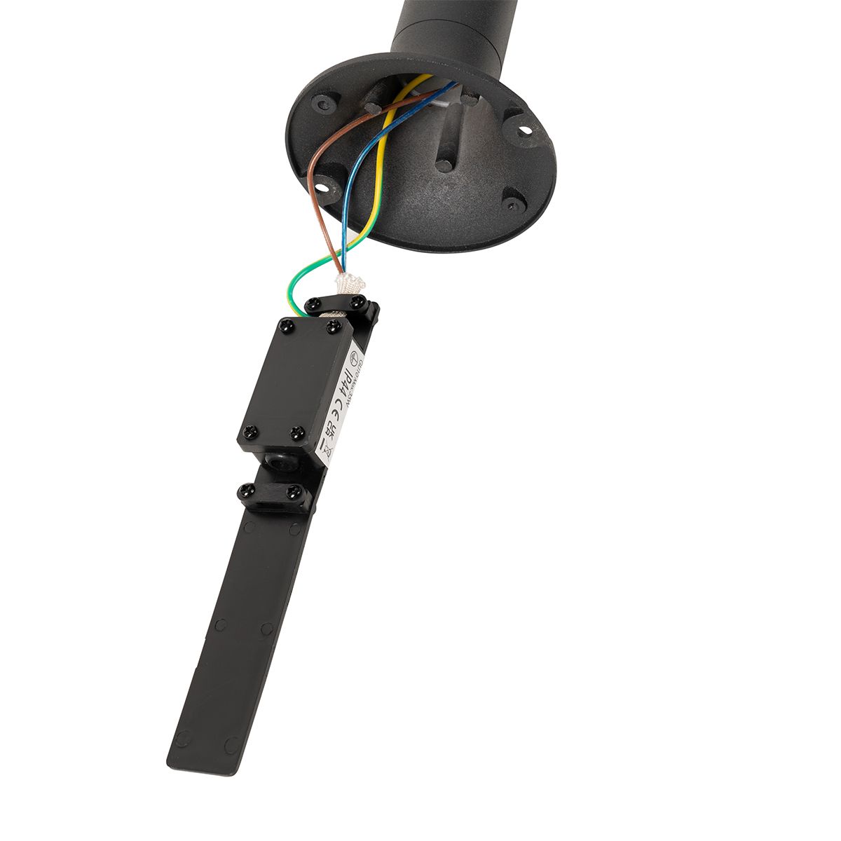 Modern buiten paaltje zwart 30 cm IP44 verstelbaar - Ciara