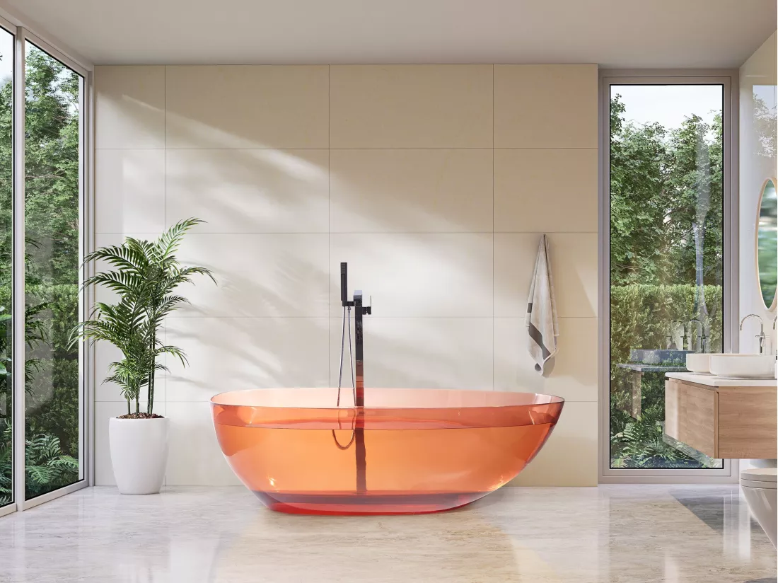 Baignoire îlot rouge 169 x 78 cm BLANCARENA