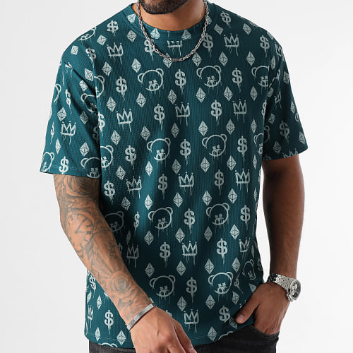 Tee Shirt Oversize Large Lifestyle Maison De Couture 0068 Vert Bouteille