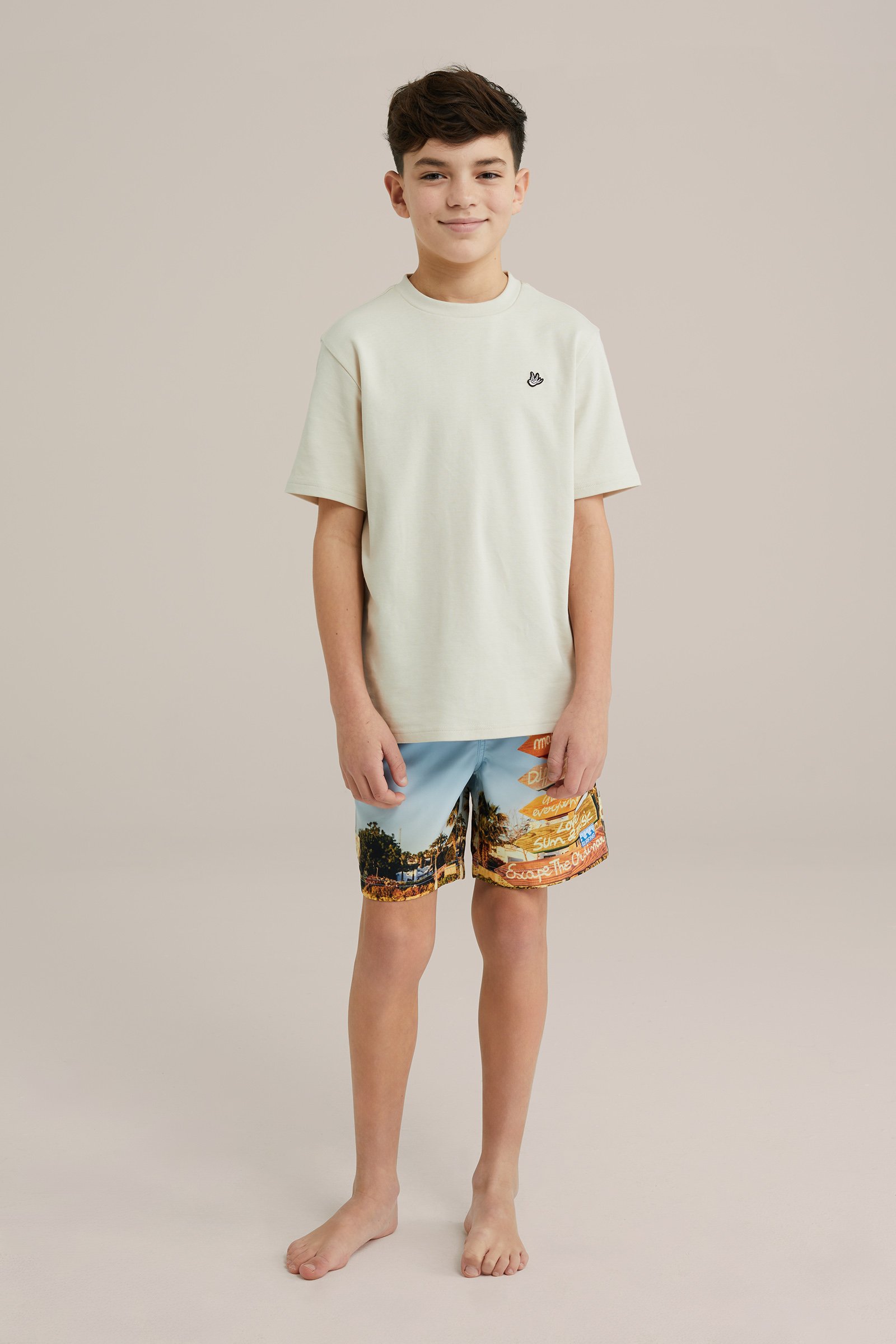 Jongens zwemshort met dessin WE Fashion Blauw