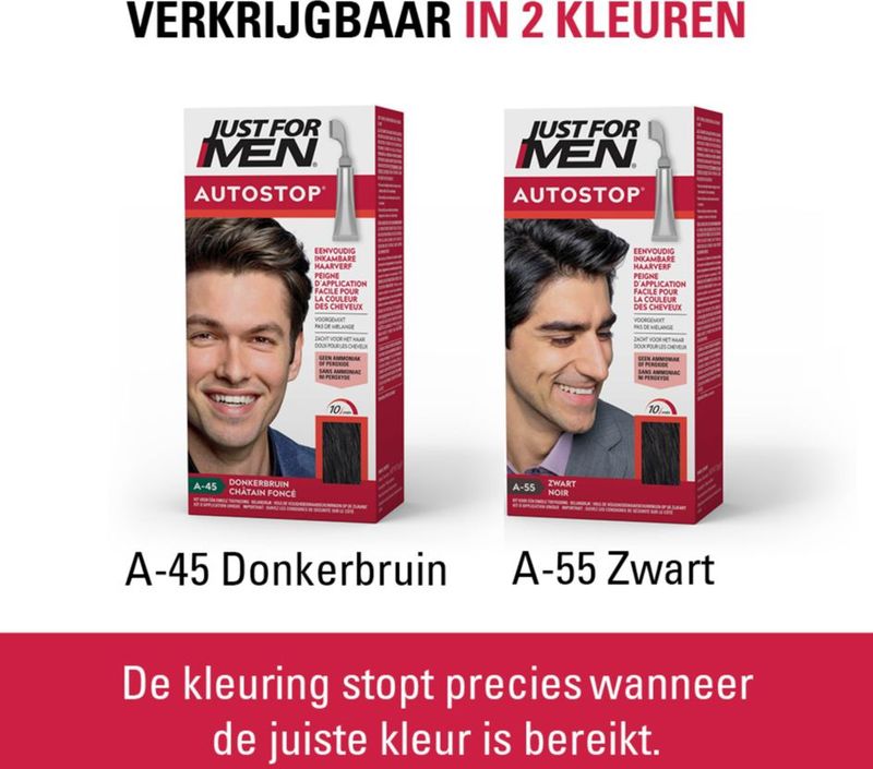 Just for Men - Autostop - Haarkleuring - Zwart - 10 Minuten