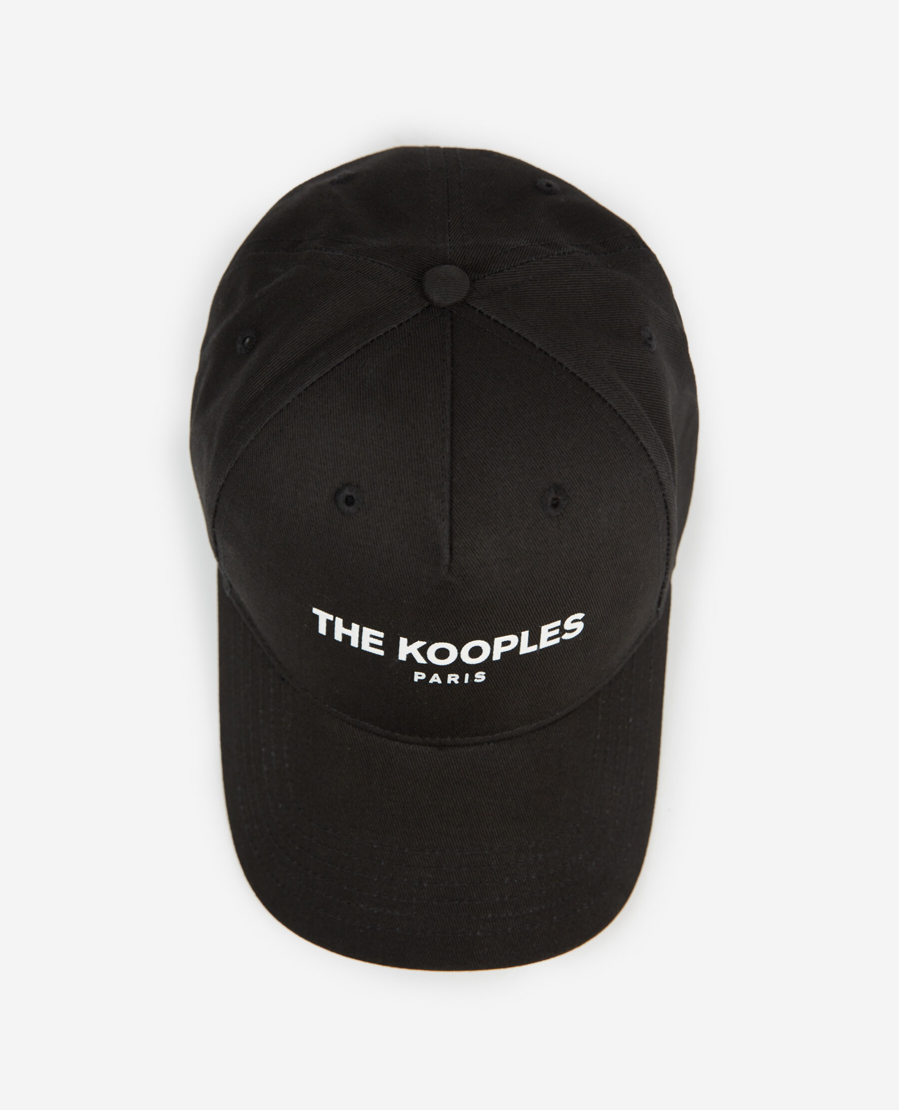 Casquette coton noire à logo blanc