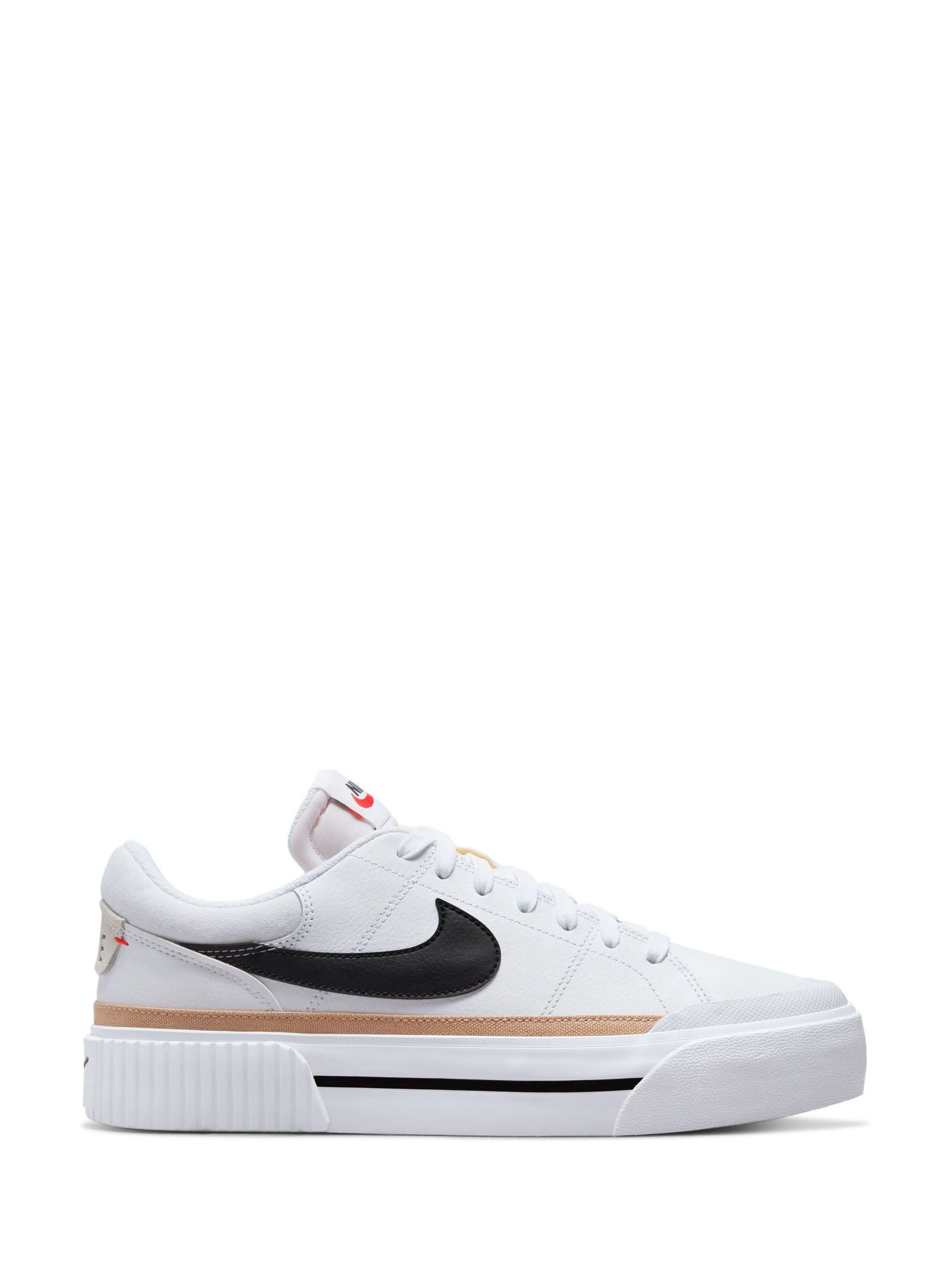 Wit/zwart - Nike Court Legacy Lift plateausneakers