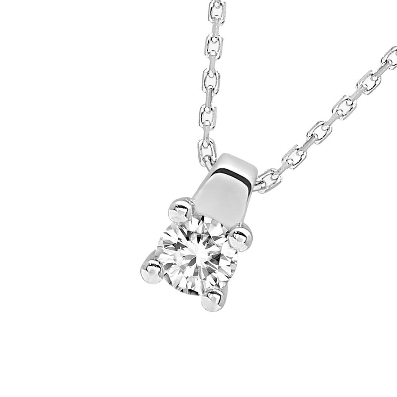 Collier Femme - Or 18 Carats - Diamant 0,23 Carats - Longueur : 42 cm