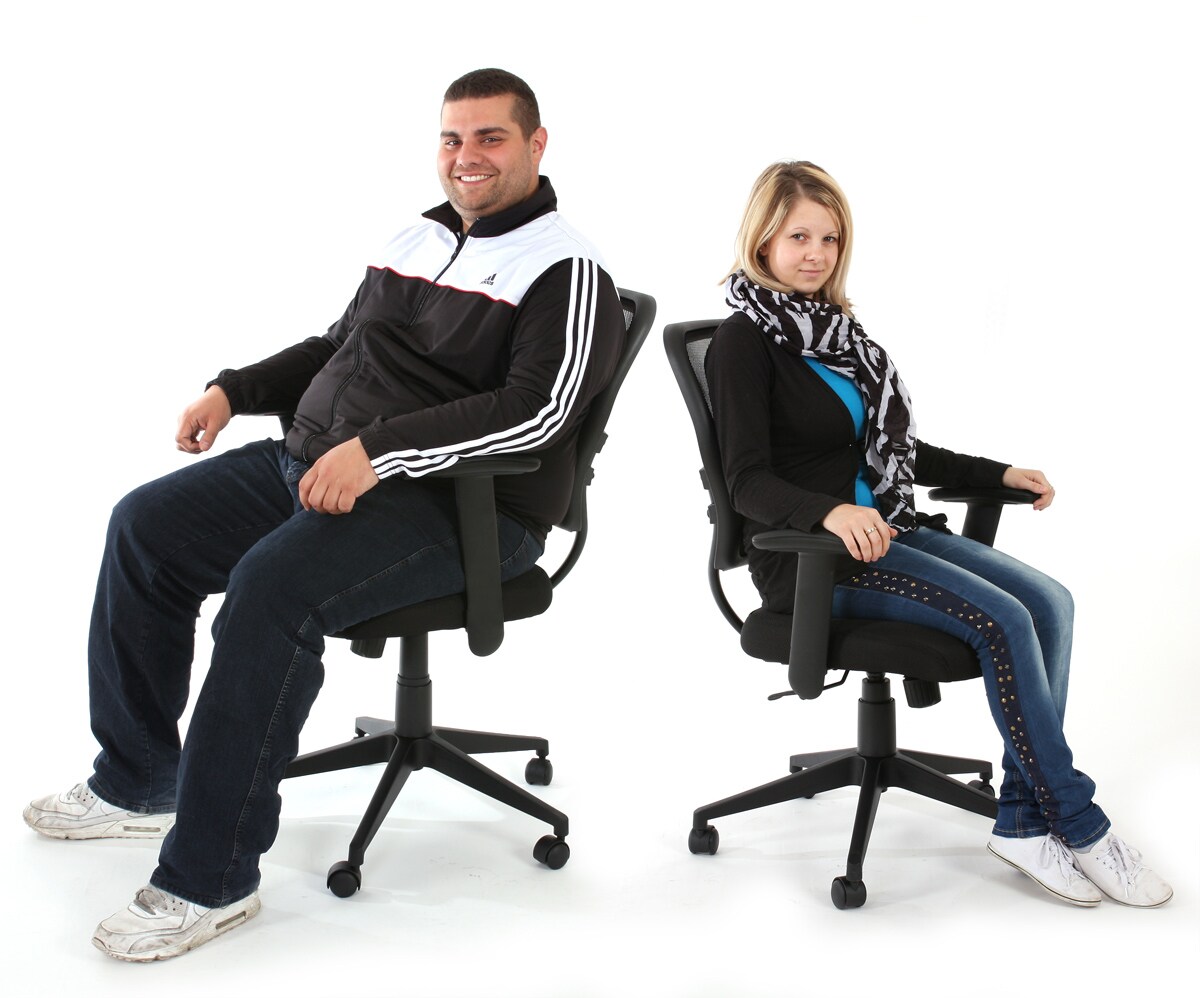 Profi-Bürostuhl Chicago, Chefsessel Drehstuhl, 150kg belastbar, Kunstleder ~ schwarz ohne Armlehnen