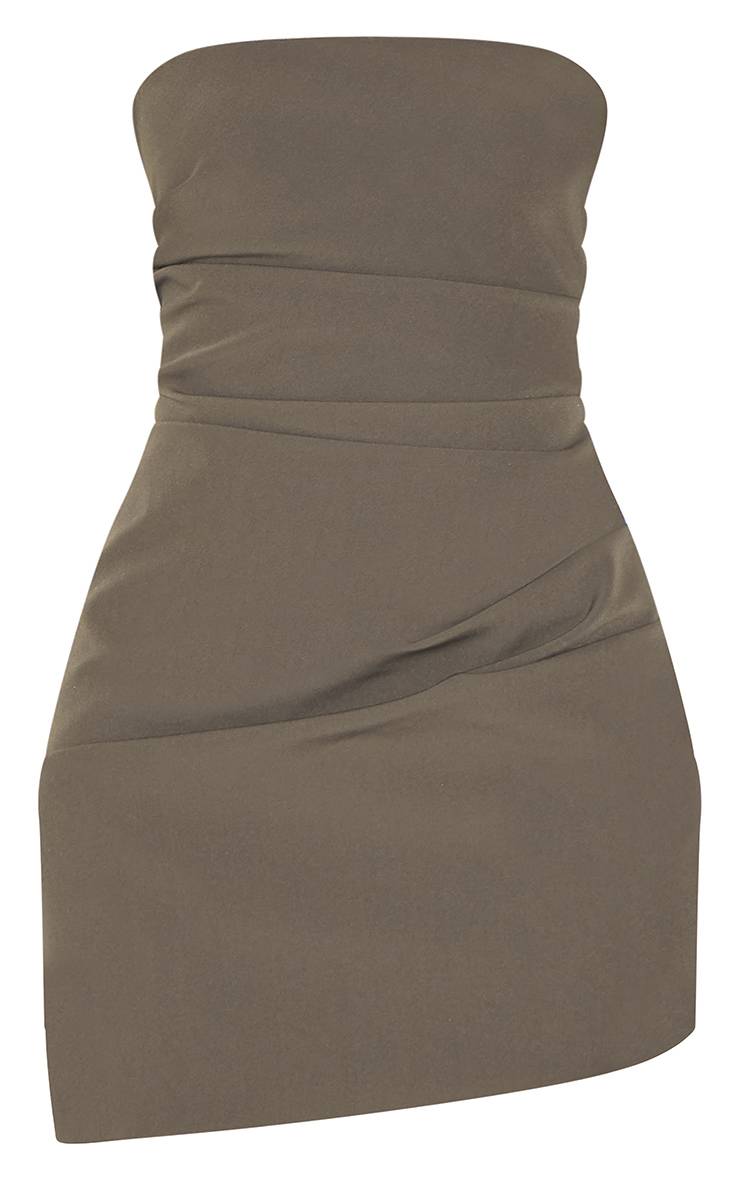 Champignon Robe Mini Bandeau Froncée