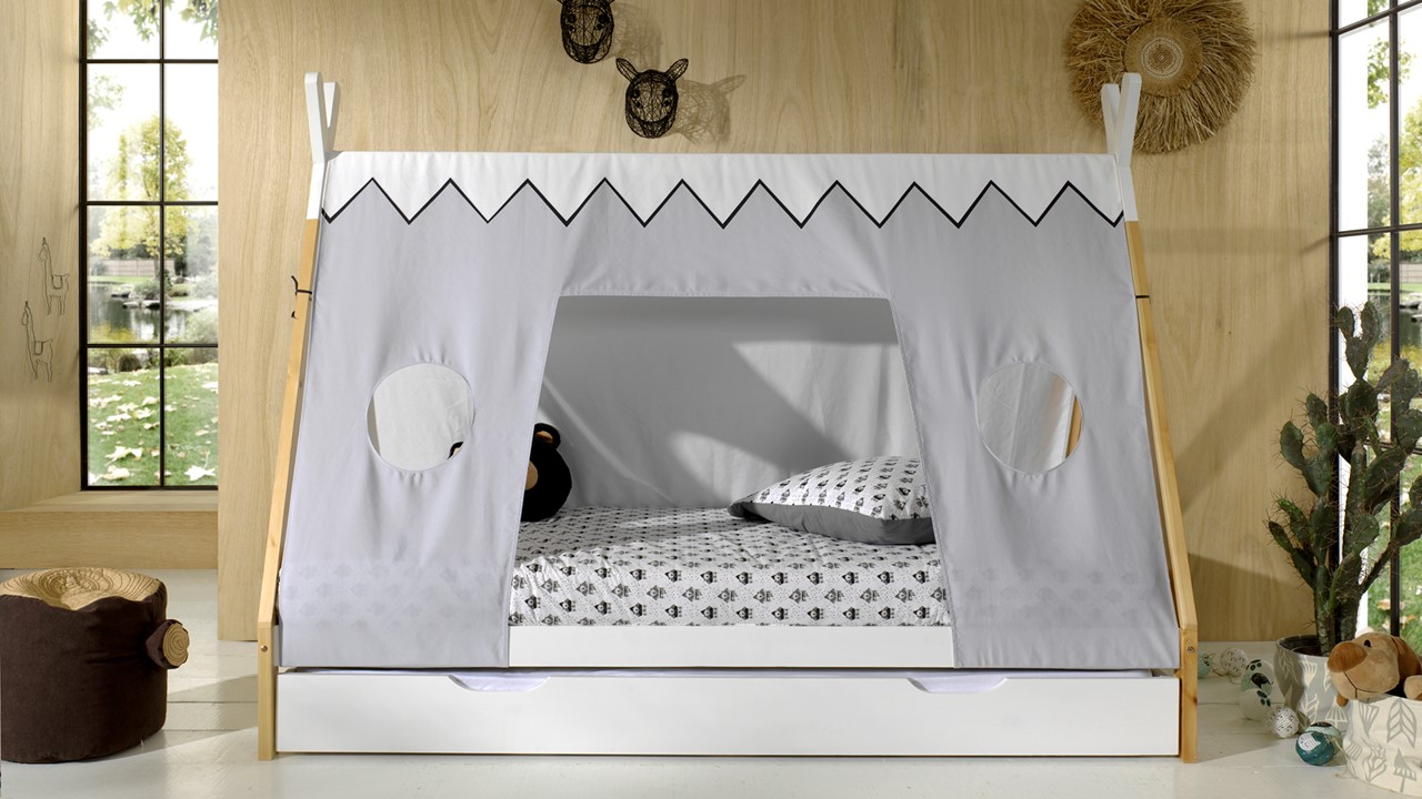 Textielset voor bed Tipi beige