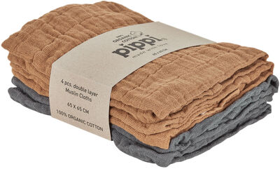 Pippi Musselinteppe 4-pack, Indian Tan
