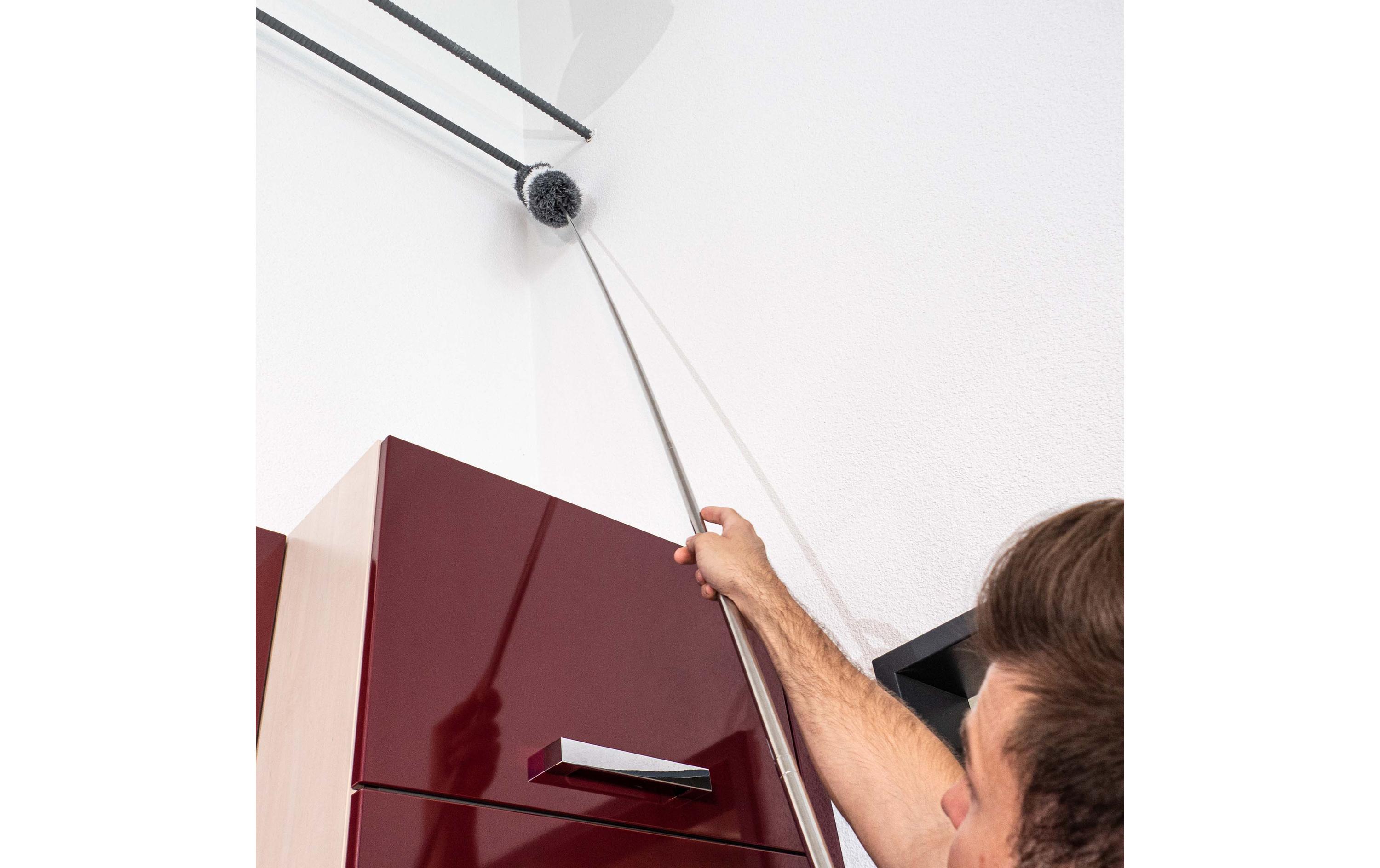 Staubwedel 245 cm Grau/WeissStaubwedel mit extra langem Teleskopstiel