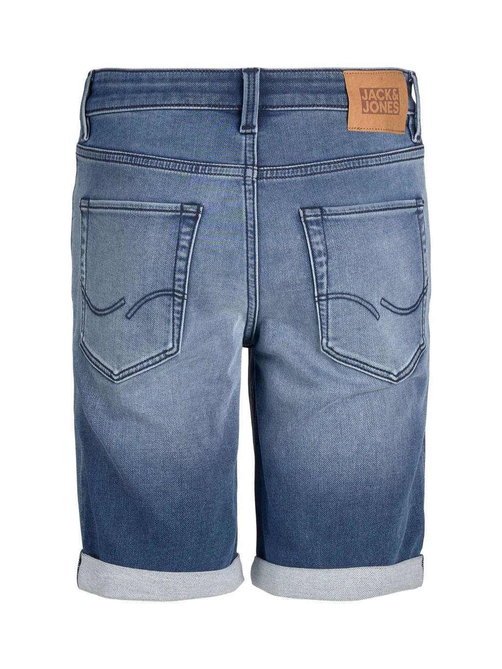 JACK & JONES regular fit jeans bermuda JJIRICK stonewashed