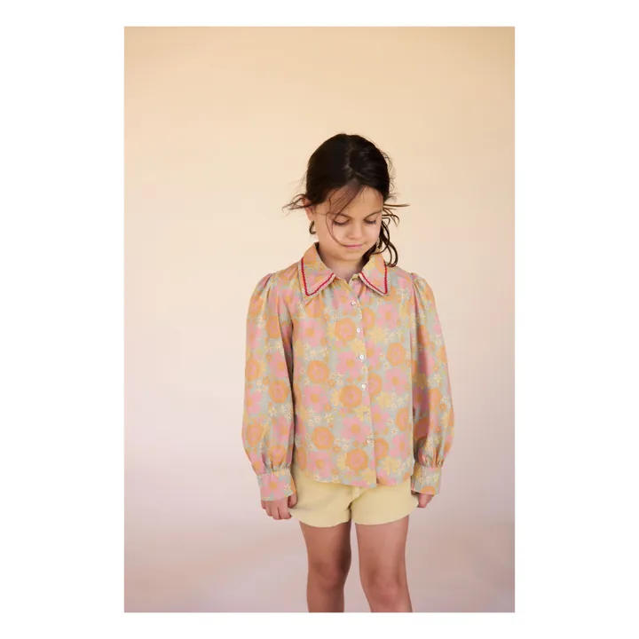 Longlivethequeen Blouse Fleurie | Vert pâle