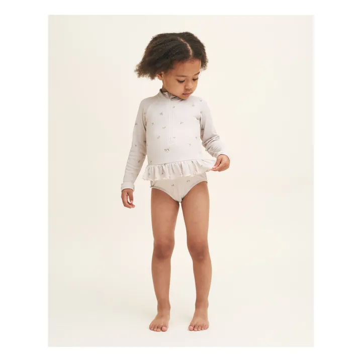garbo&friends Maillot de Bain Anti-UV Fleuri | Ecru