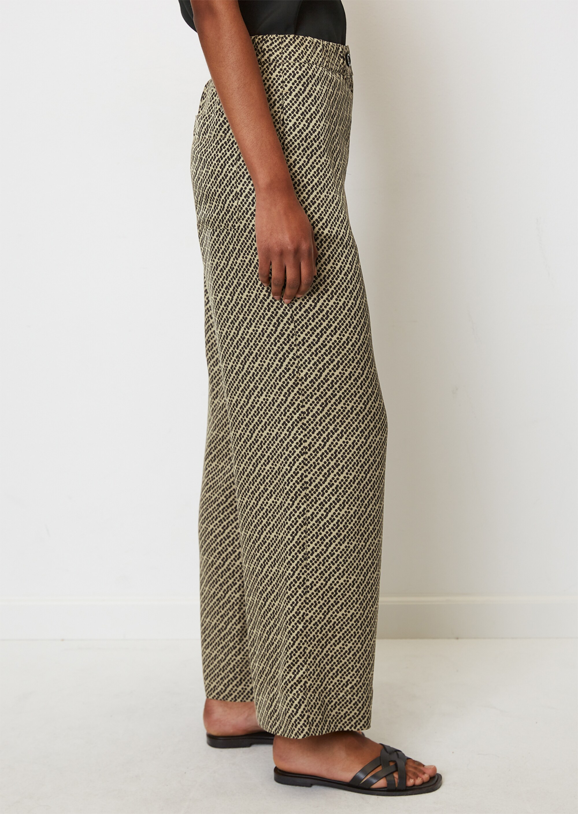 Fließende Wide Leg Pantsaus Viskose-Twill