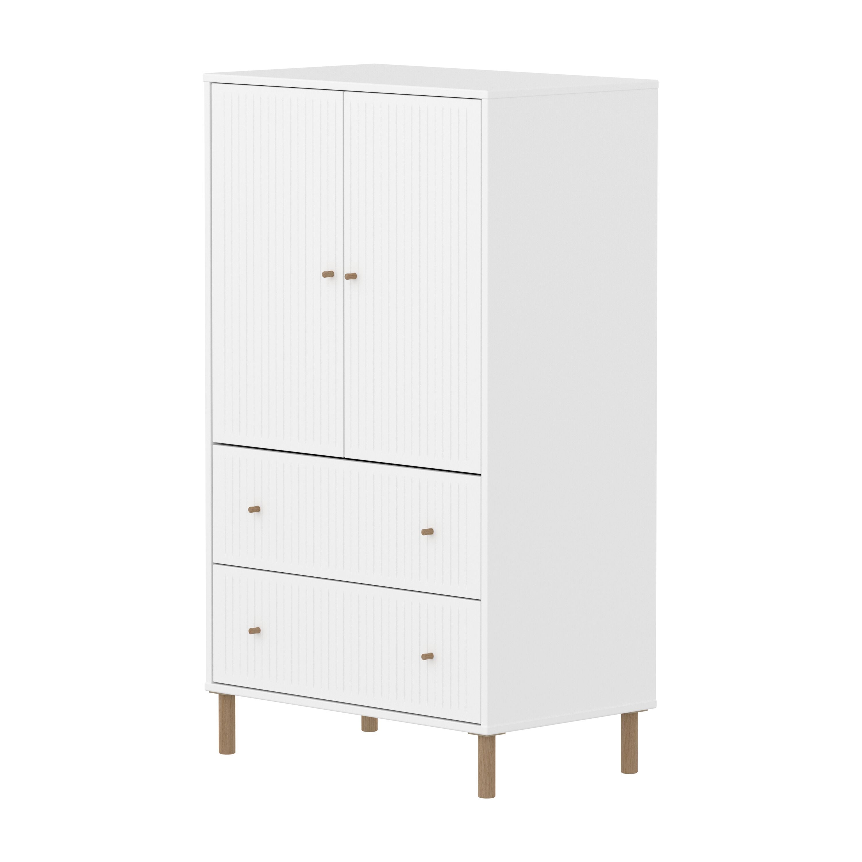 Flexa SAGA Schrank - Weiss / B: 75.0 cm x T: 45.0 cm x H: 129.5 cm