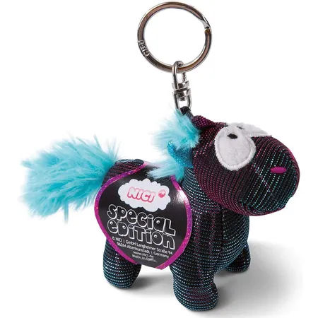 NICI Theodor & Friends Special Edition - Schlüsselanhänger Einhorn Moon Beamer, 10cm