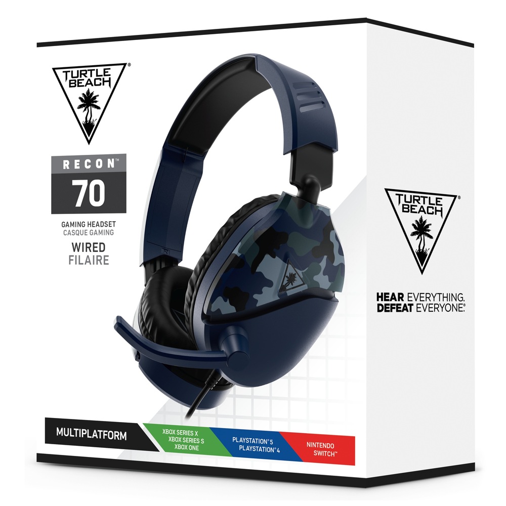 Turtle Beach Recon 70 Camo Blue Gaming-Headset für Xbox, PS5, PS4, Switch, PC