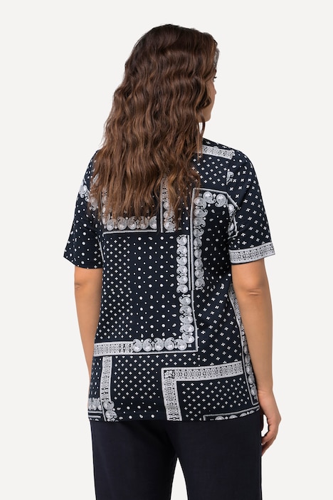 T-Shirt, Vintage, A-Linie, Rundhals, Halbarm