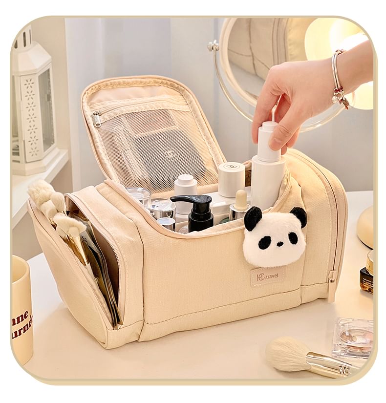 Yunikon - Reistas met effen make-up / Panda decoratie / set