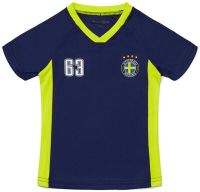 Hyperfied V-Neck Neo Logo T-Shirt, Medieval Blue