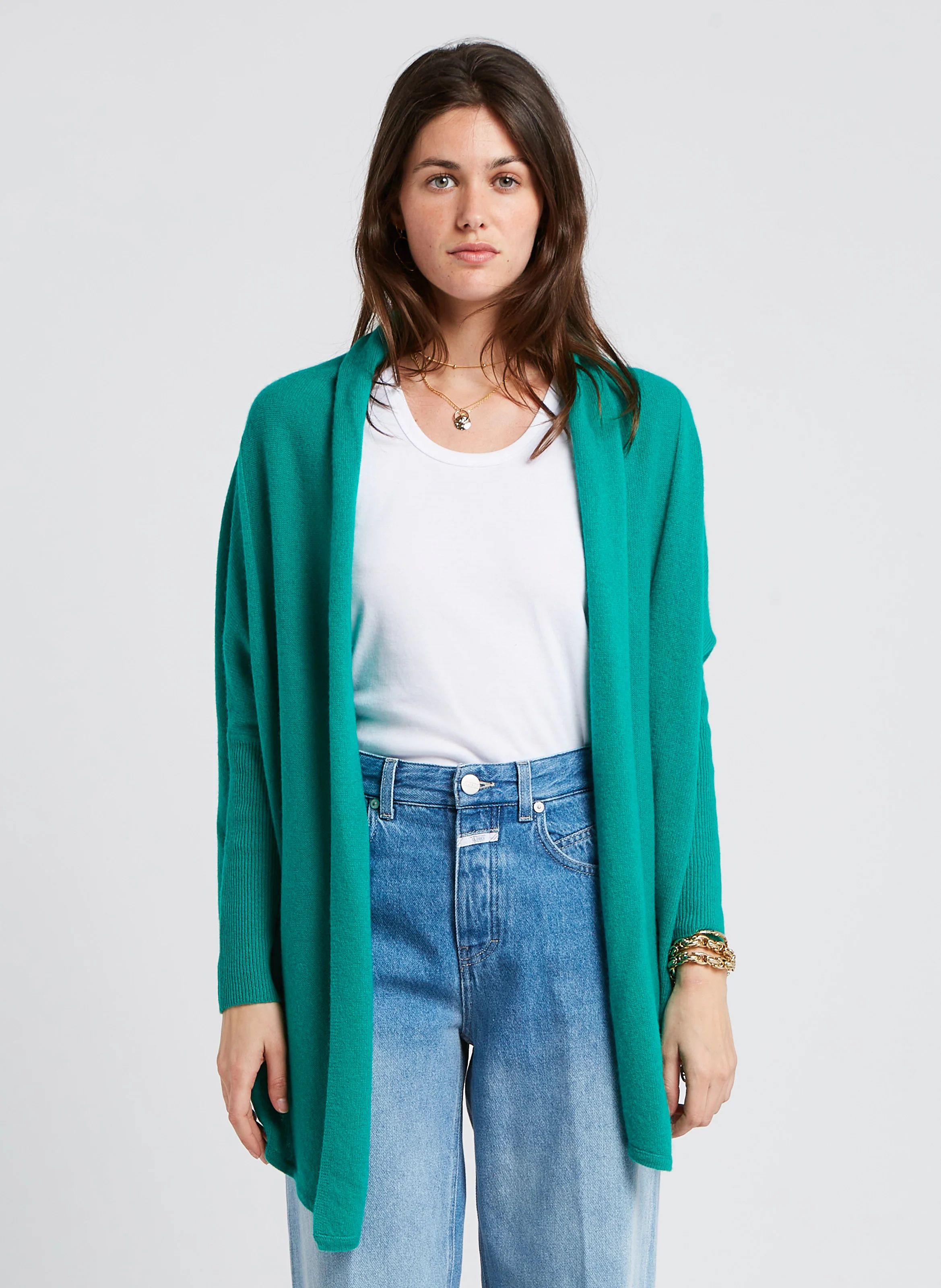 LOUKA - Gilet en cachemire | Vert