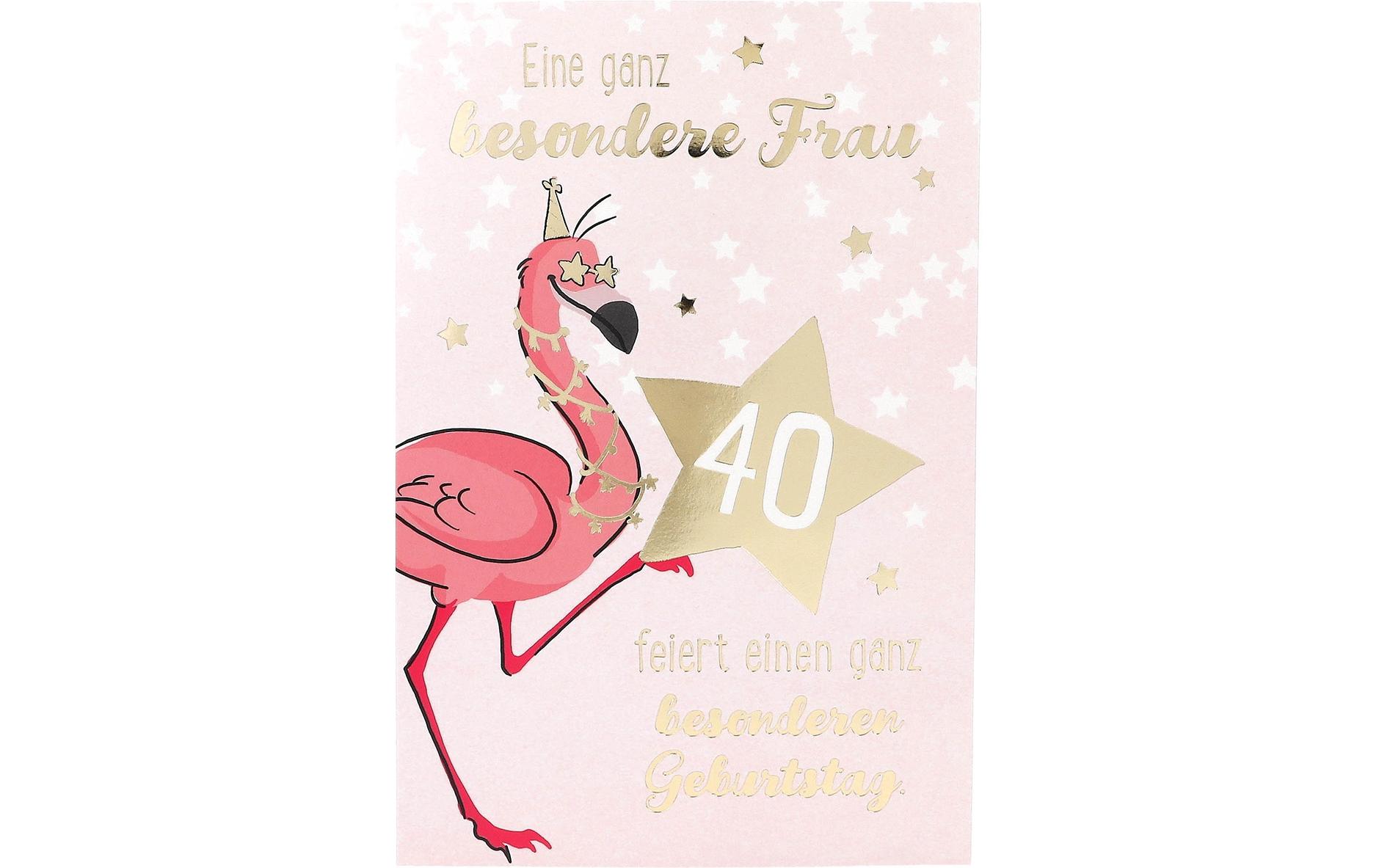 Musikkarte beweglich Geburtstag, 40 JahreGeburtstagskarte mit Musik