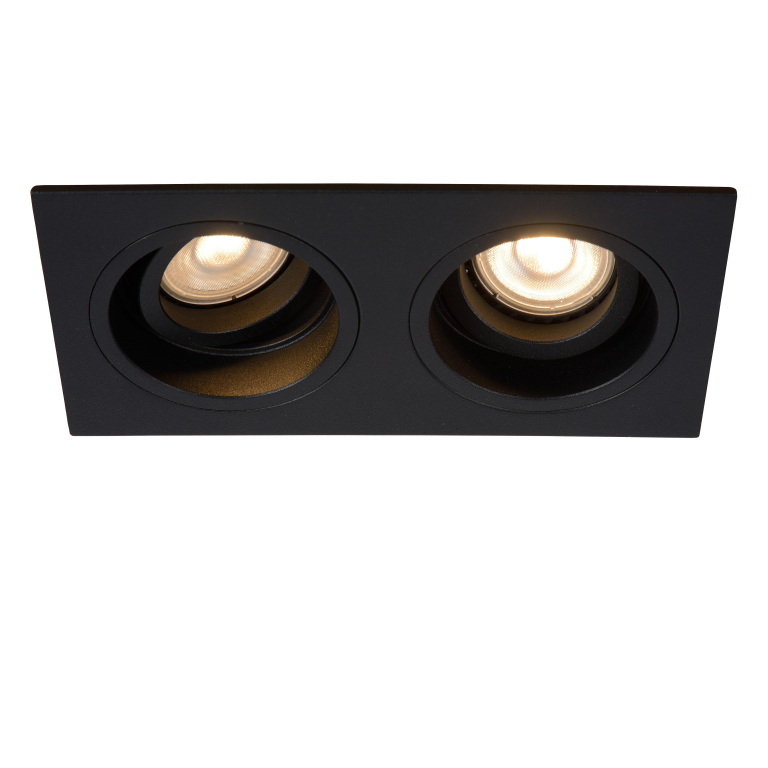 Lucide Embed 2 spot inbouw zwart
