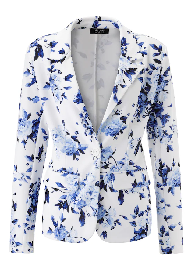 Aniston SELECTED Jerseyblazer mit floralem, romantischen Blumendruck - NEUE KOLLEKTION