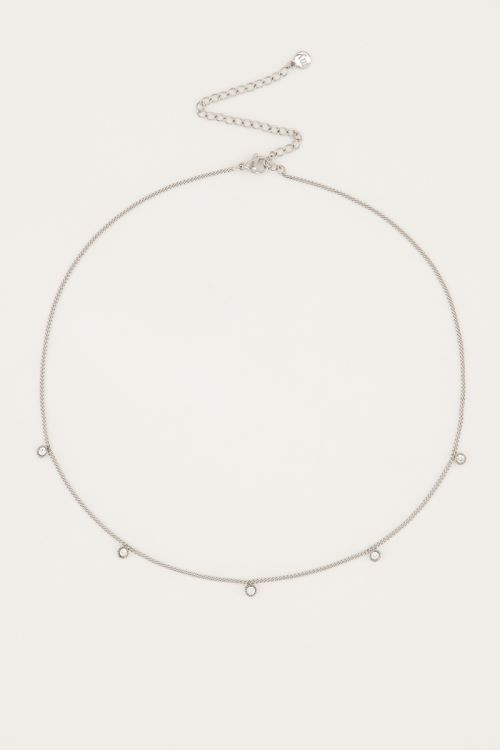 Ketting vijf strass steentjes