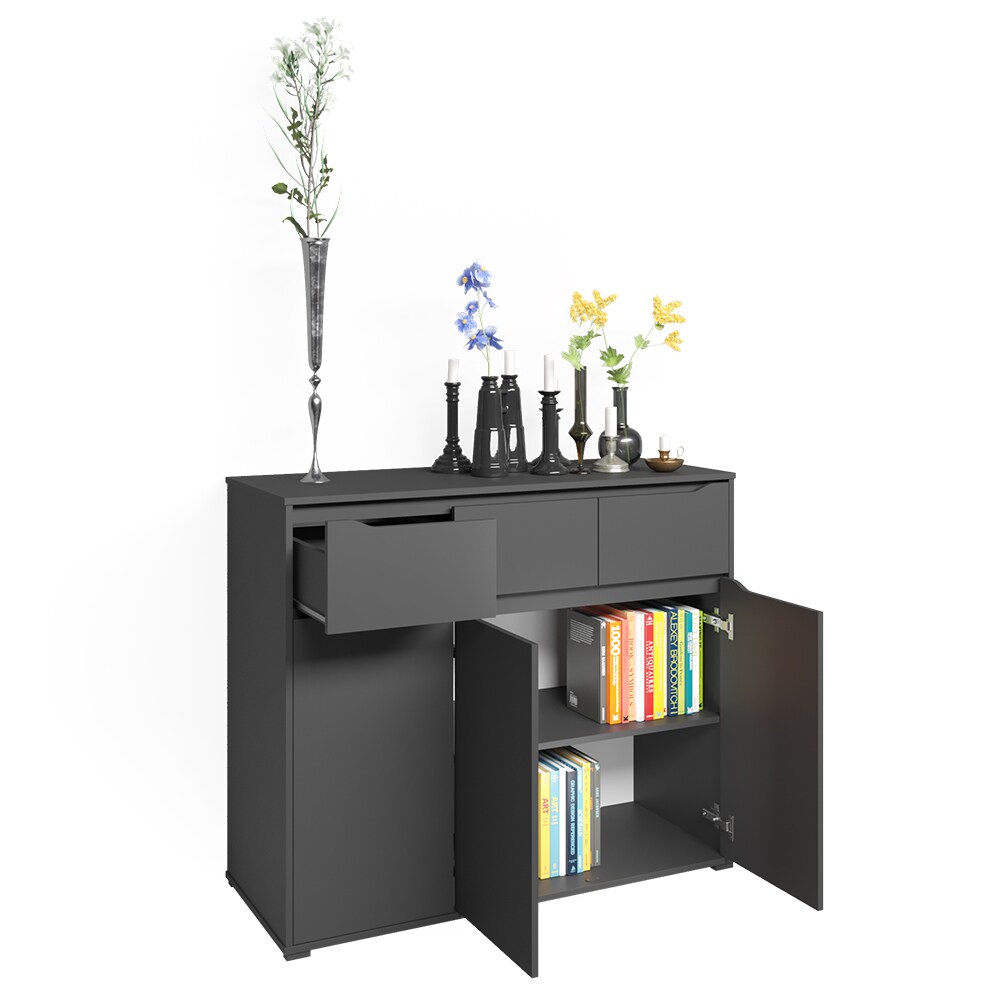 Vicco Kommode Sideboard Mehrzweckschrank Ruben Anthrazit Schublade 120 cm Ablage