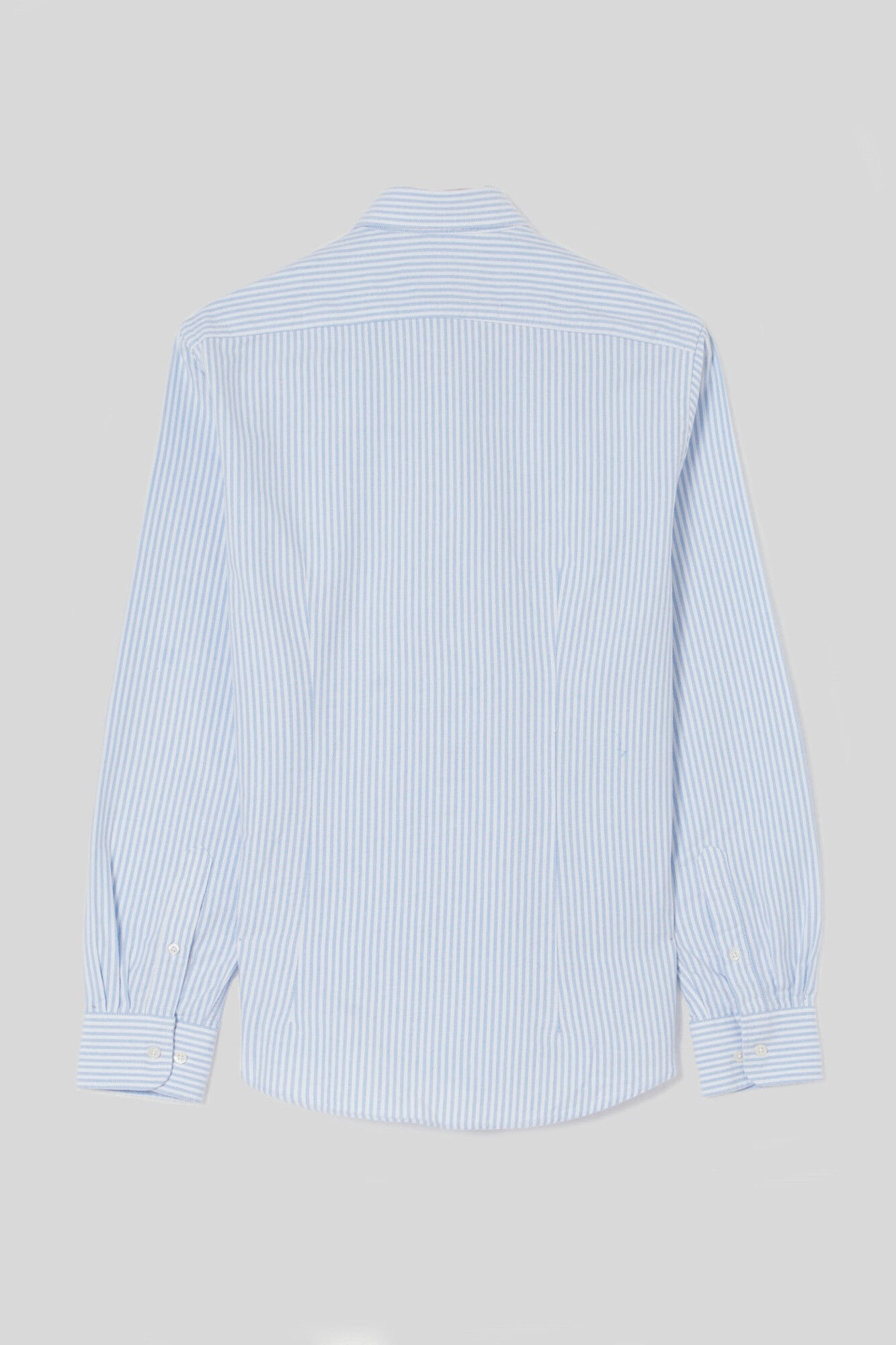 Camisa esportiva oxford azul-clara com listra central - Azul