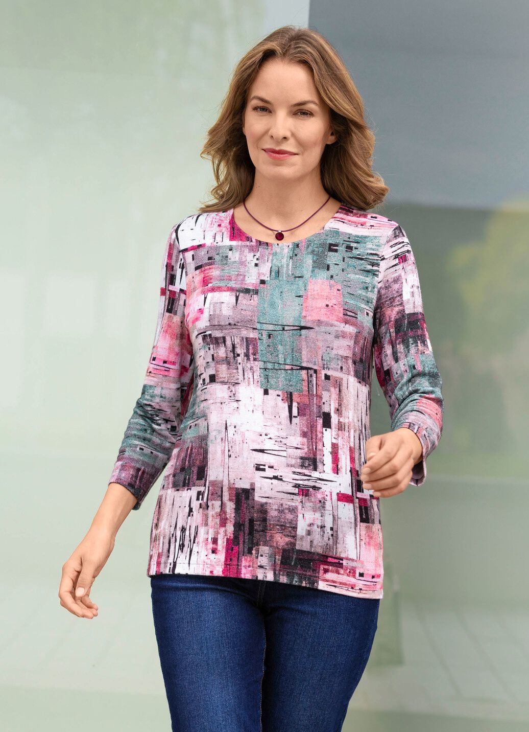 Pullover mit grafischem Dessin