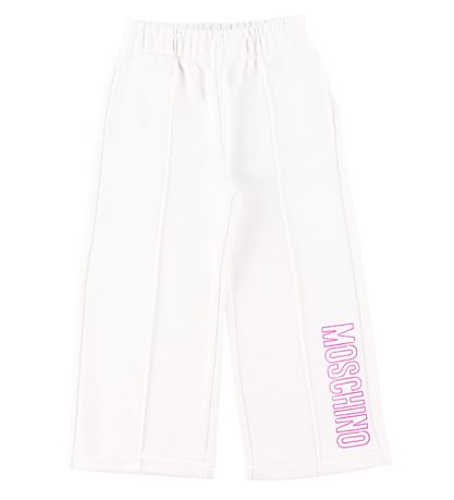 Moschino  Sweats?t - Hvid/Rosa m. Print/Pailletter