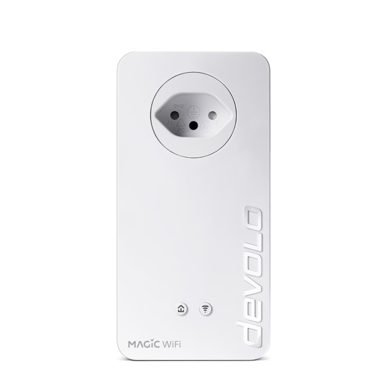 (2400Mbit/s) Magic 2 WiFi next Gigabit WLAN Erweiterung Powerline Adapter mit Steckdose und 2x RJ45 (8613) - Weiss