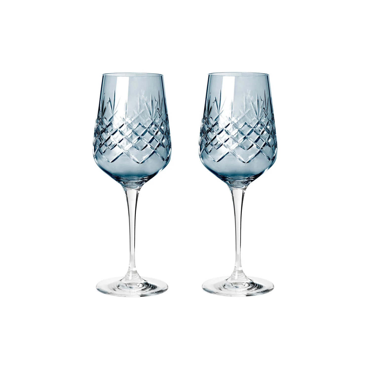 Frederik Bagger  Crispy Sapphire Madame hvidvinglas, blå, 2 stk - 35 cl