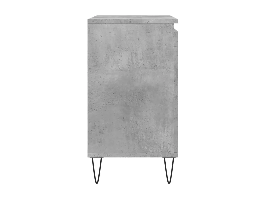 Armoire de bain gris béton 58x33x60 cm bois d'ingénierie