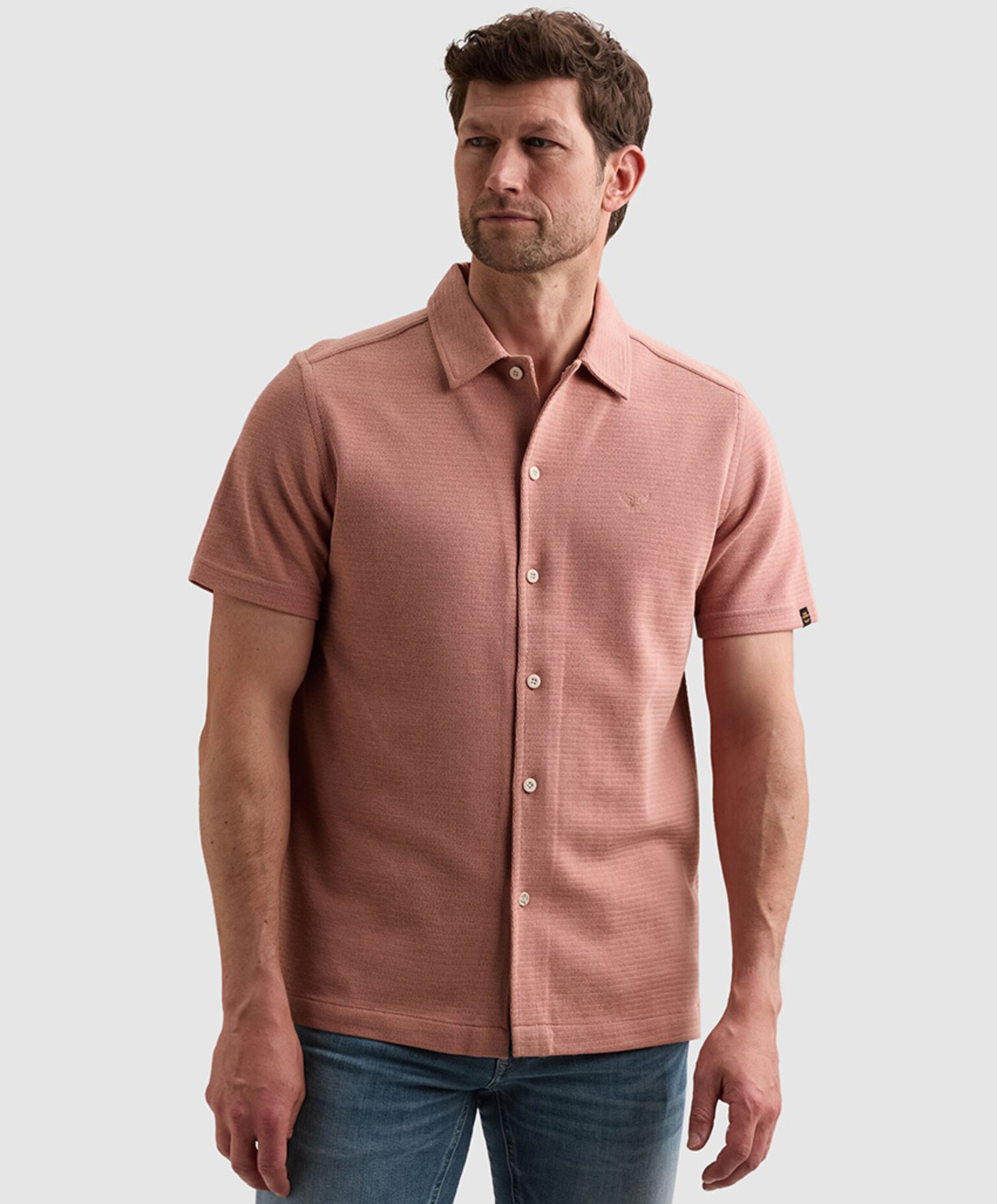 PME Legend Heren overhemd korte mouw roze