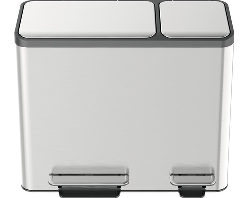 EKO pedaalemmer EKO Casa aantal vakken 3 2x 15 liter 1x 15 liter zilver