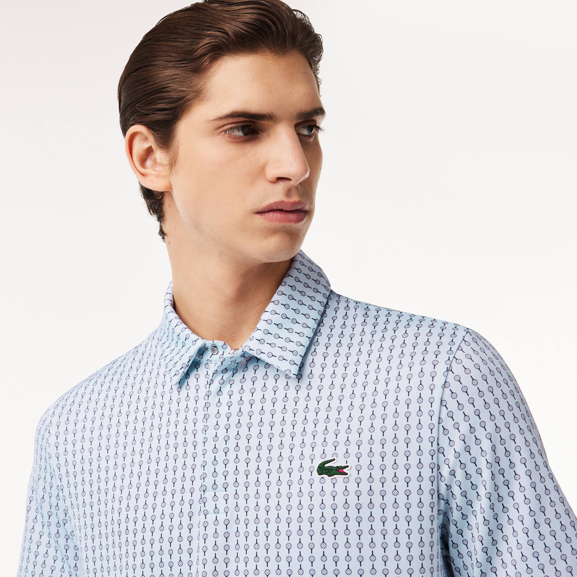 Herren LACOSTE GOLF Poloshirt aus recyceltem Polyester Kurze Ärmel - Blau - Lacoste - Herren
