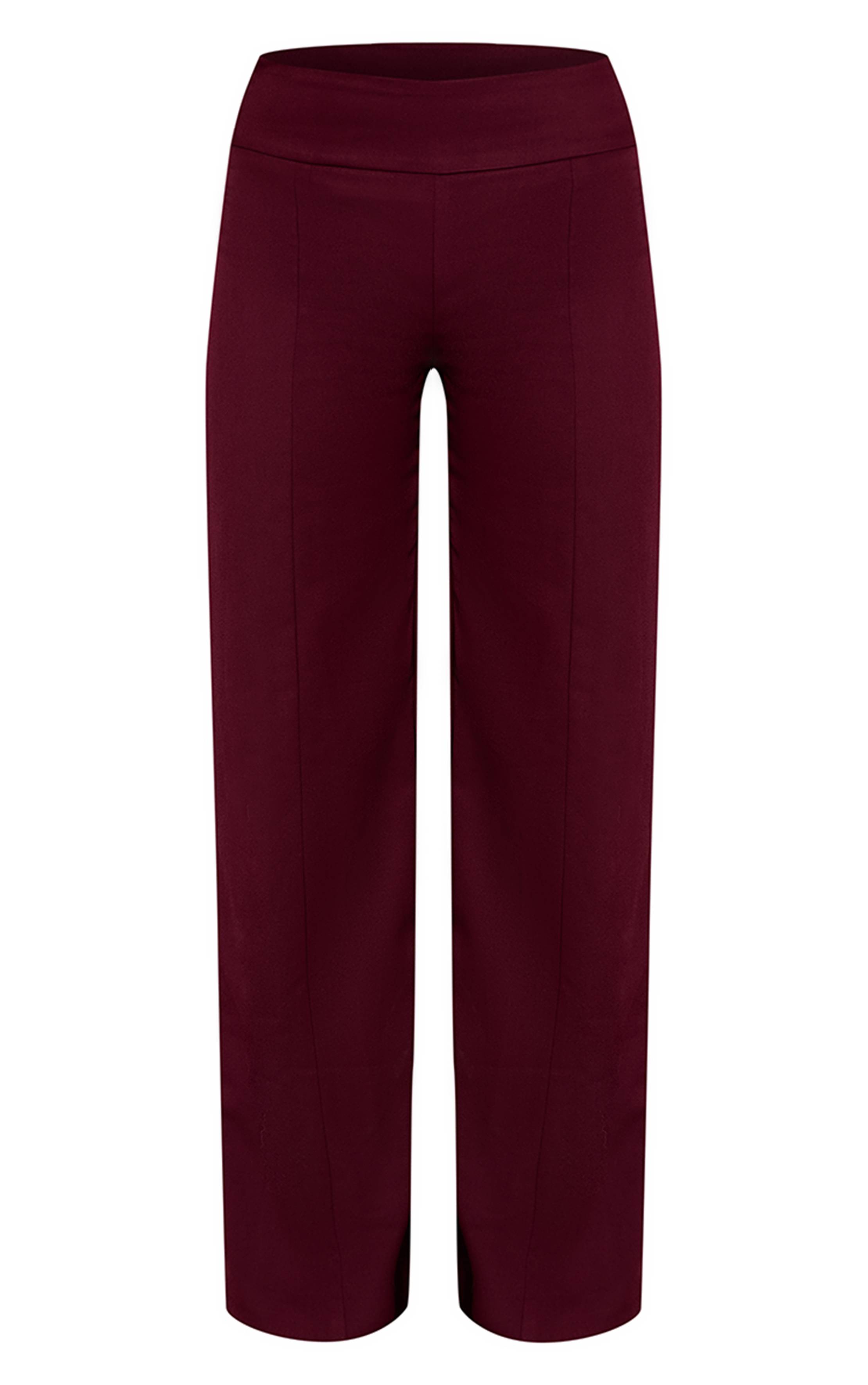 Dark Plum Pantalon À Détails De Coutures Prune Foncé